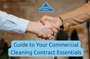 commercial cleaning handshake and contract